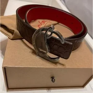 Christian Louboutin Brown Snakeskin Leather Belt Christian Louboutin | Accessories | Christian Louboutin  main image 2